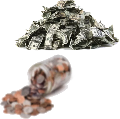 Coins and Money Pile