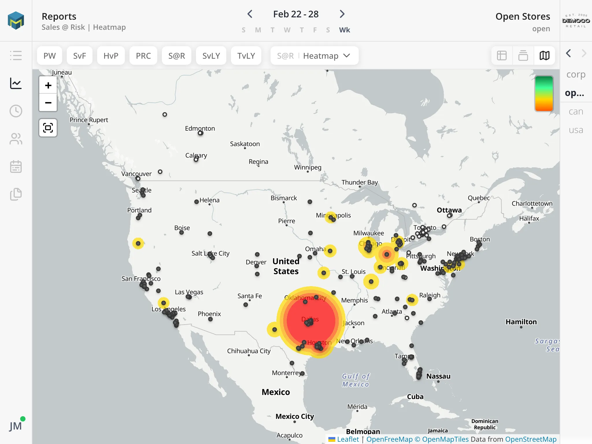 Screenshot of Reports Page
