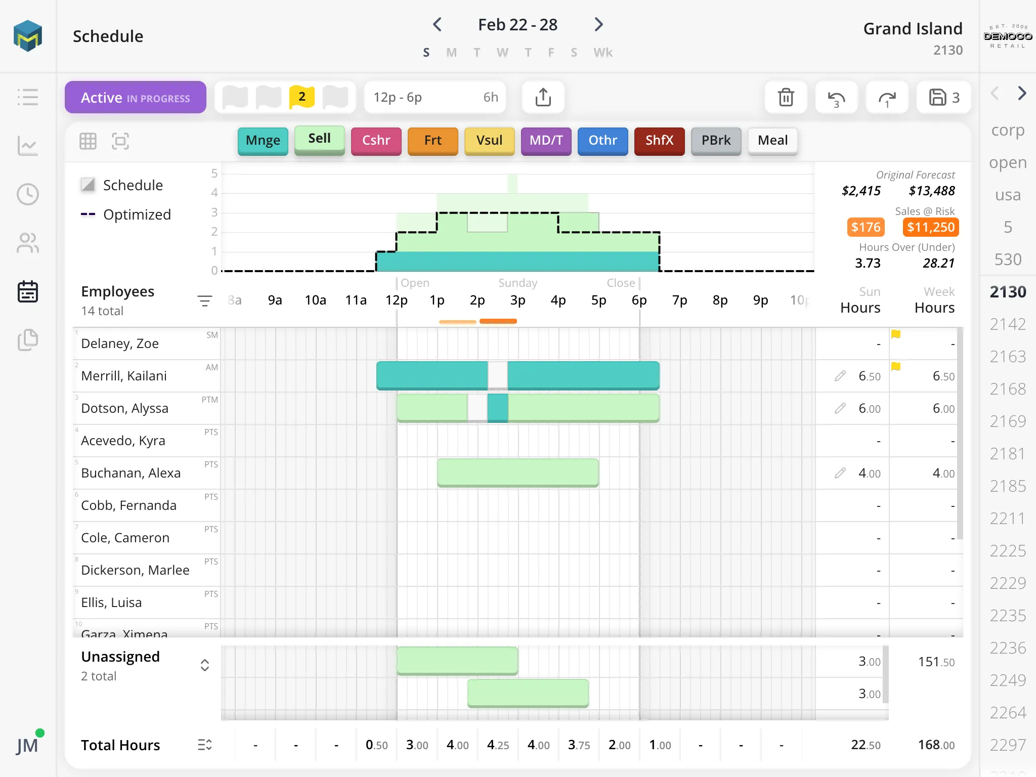Screenshot of Reports Page